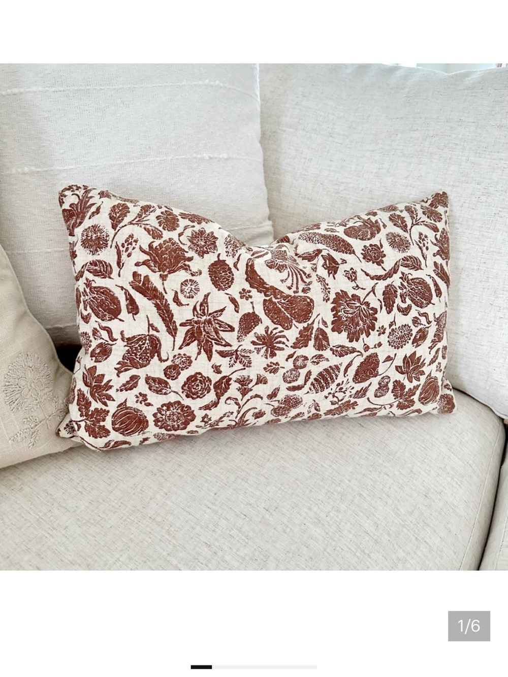 Studio McGee Floral Printed Lumbar Pillow Accent Pillow
